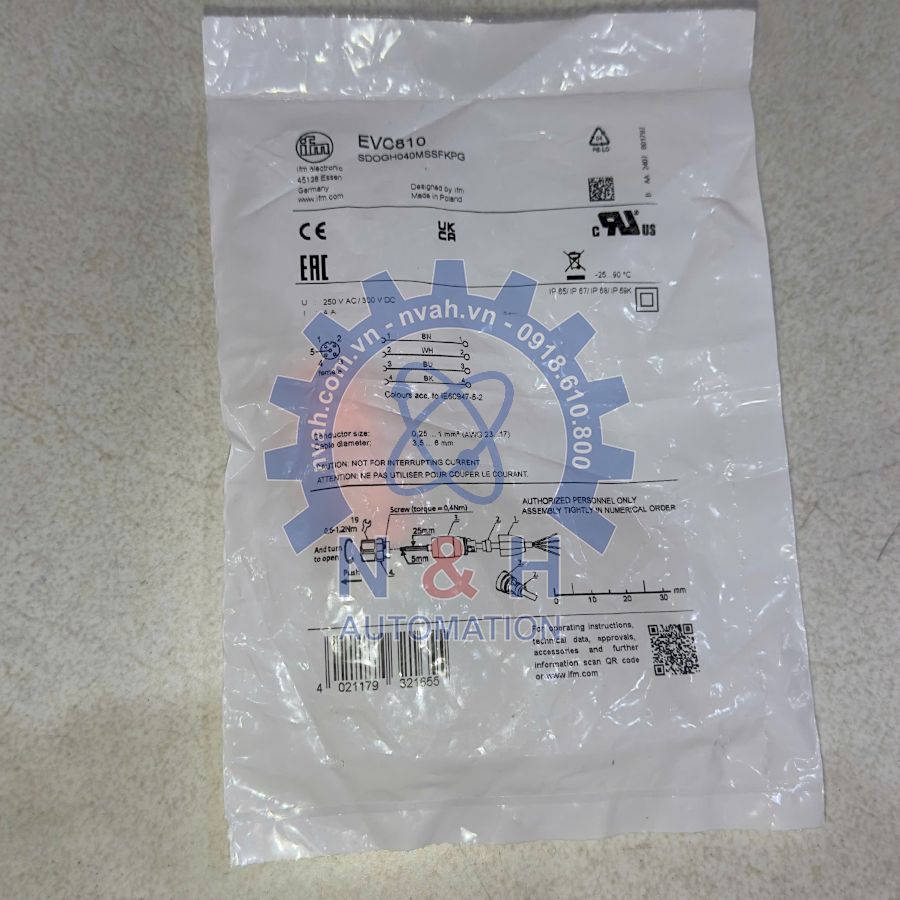 Đầu Nối M12 EVC810 - Ảnh 2